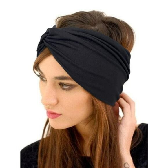 Womens Wide Turban Headbands Set Soft Stretch Workout Hair Wraps 10 Pack - Picture 5 of 8